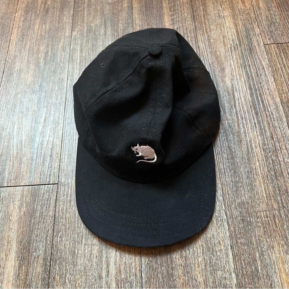 Stray Rats Logo Cotton-Twill Baseball Cap in Black